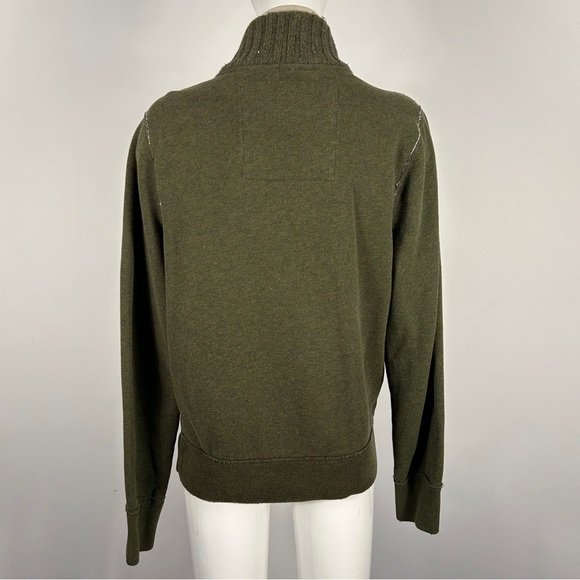 Y2K Hollister Olive Green Knit Slim Men Sweater Size M - Picture 4 of 10